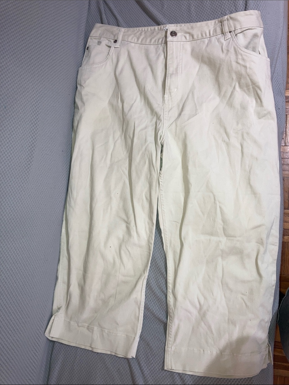 Cherokee Men's Cream Straight-Leg Cotton Chinos